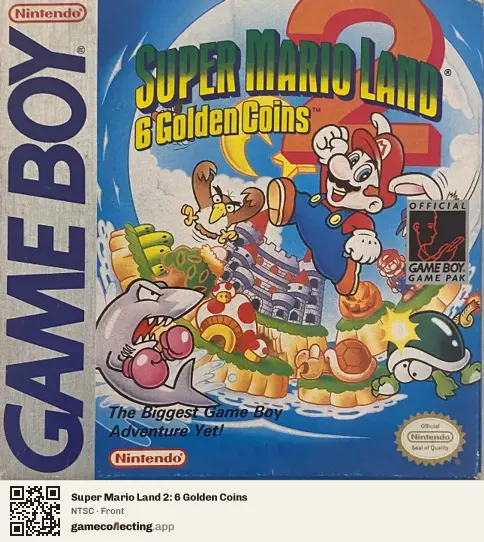 Super Mario Land 2: 6 Golden Coins Game Boy, NTSC box front