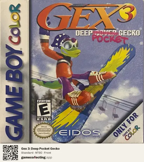 Gex 3: Deep Pocket Gecko Game Boy Color, NTSC box front