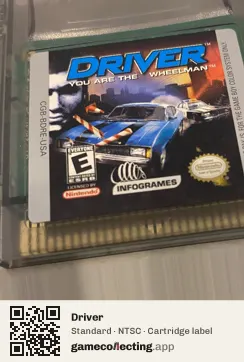Driver Game Boy Color, NTSC cartridge label