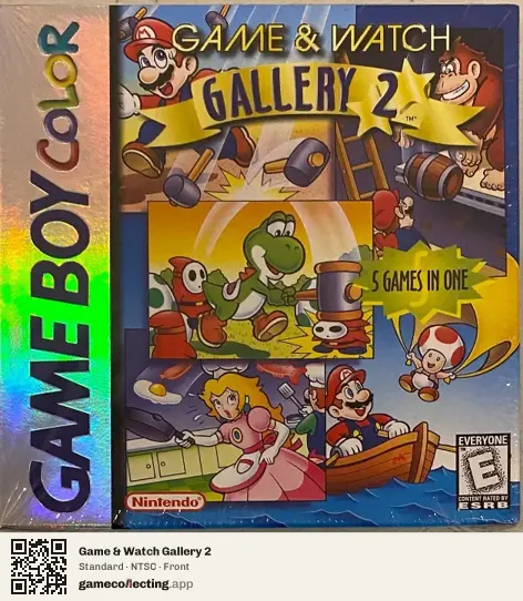 Game & Watch Gallery 2 Game Boy Color, NTSC box front
