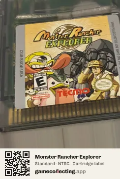 Monster Rancher Explorer Game Boy Color, NTSC cartridge label
