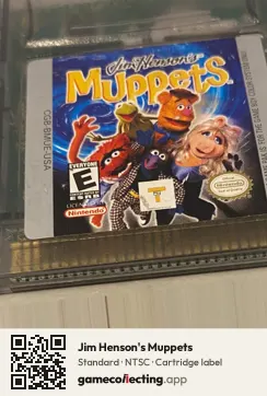 Jim Henson's Muppets Game Boy Color, NTSC cartridge label