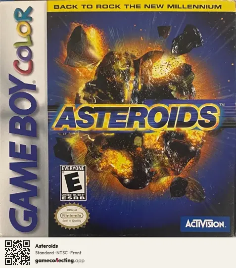 Asteroids Game Boy Color, NTSC box front