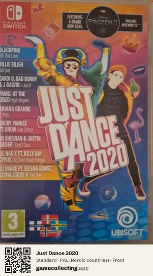 Just Dance 2020 Nintendo Switch, Nordic countries box front
