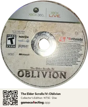 The Elder Scrolls IV: Oblivion Xbox 360, NTSC disc