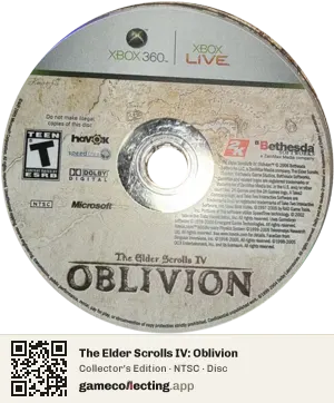 The Elder Scrolls IV: Oblivion Xbox 360, NTSC disc