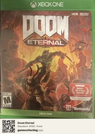 Doom Eternal Xbox One, NTSC box front