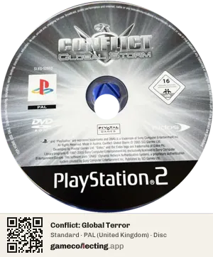 Conflict: Global Terror PlayStation 2, PAL disc