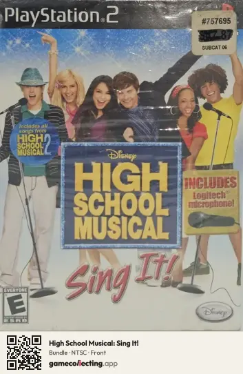 High School Musical: Sing It! PlayStation 2, NTSC box front