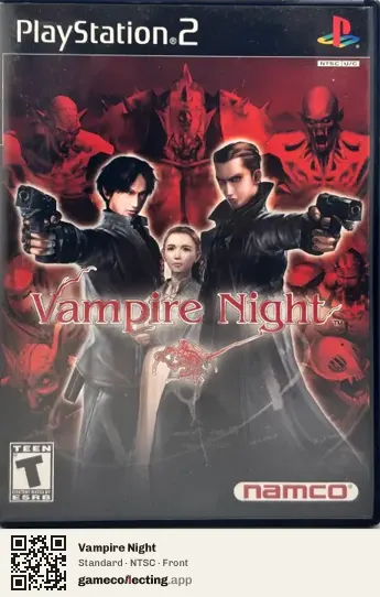 Vampire Night PlayStation 2, NTSC box front