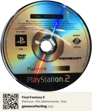 Final Fantasy X PlayStation 2, PAL disc