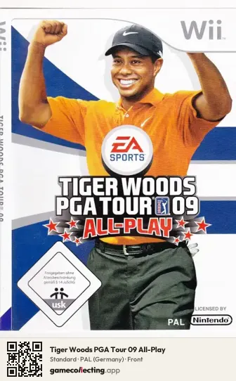 Tiger Woods PGA Tour 09 All-Play Nintendo Wii, Germany box front