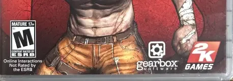 Borderlands, the ESRB box on its front