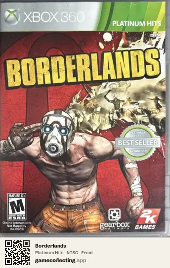 Borderlands Xbox 360, NTSC box front