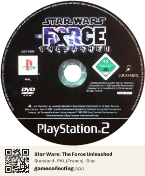 Star Wars: The Force Unleashed PlayStation 2, PAL disc