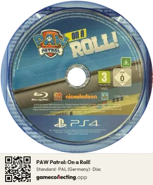 PAW Patrol: On a Roll! PlayStation 4, PAL disc