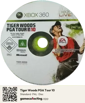 Tiger Woods PGA Tour 10 Xbox 360, PAL disc