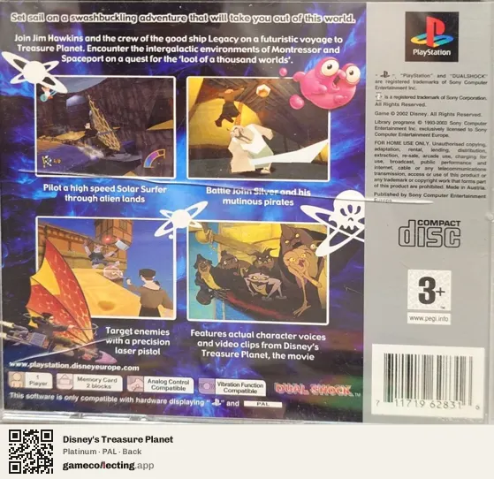 Disney's Treasure Planet PlayStation, PAL box back