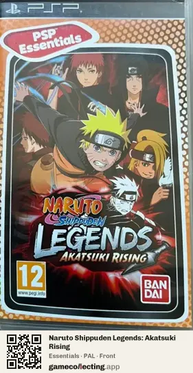 Naruto Shippuden Legends: Akatsuki Rising PlayStation Portable, PAL box front
