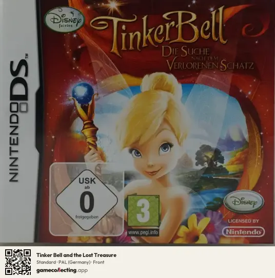 Tinker Bell and the Lost Treasure Nintendo DS, Germany box front