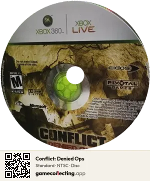 Conflict: Denied Ops Xbox 360, NTSC disc