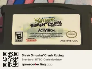 Shrek Smash n' Crash Racing Game Boy Advance, NTSC cartridge label