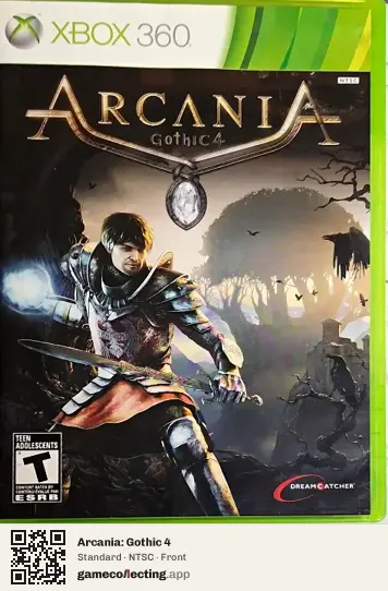 Arcania: Gothic 4 Xbox 360, NTSC box front