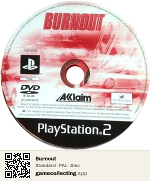 Burnout PlayStation 2, PAL disc