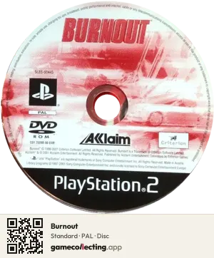 Burnout PlayStation 2, PAL disc