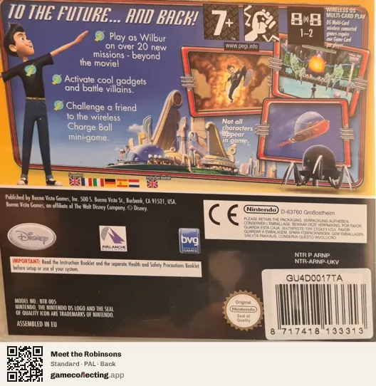 Meet the Robinsons Nintendo DS, PAL box back