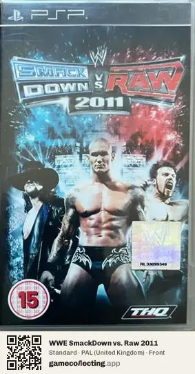 WWE SmackDown vs. Raw 2011 PlayStation Portable, United Kingdom box front