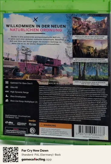 Far Cry New Dawn Xbox One, Germany box back