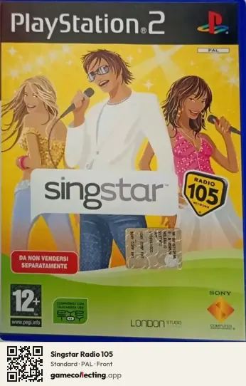 Singstar Radio 105 PlayStation 2, PAL box front