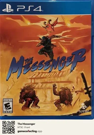 The Messenger PlayStation 4, NTSC box front