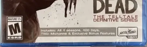 The Walking Dead: The Telltale Definitive Series, the ESRB box on its front