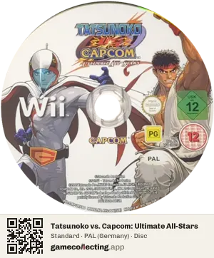 Tatsunoko vs. Capcom: Ultimate All-Stars Nintendo Wii, PAL disc