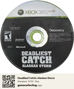 Deadliest Catch: Alaskan Storm Xbox 360, NTSC disc