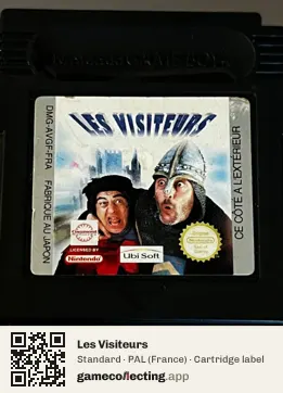 Les Visiteurs Game Boy Color, PAL cartridge label