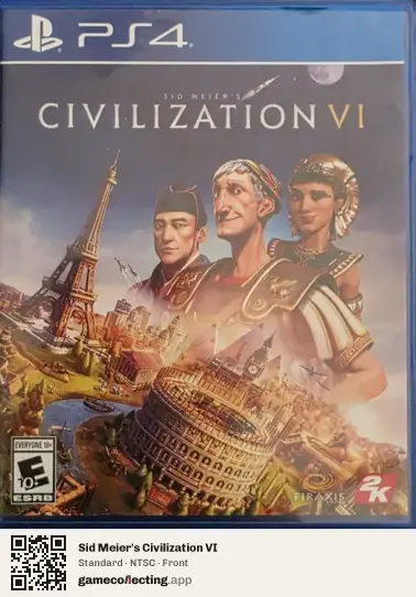 Sid Meier's Civilization VI PlayStation 4, NTSC box front