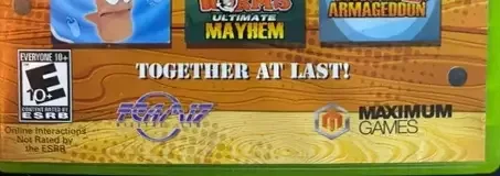 Worms Collection, the ESRB box on its front