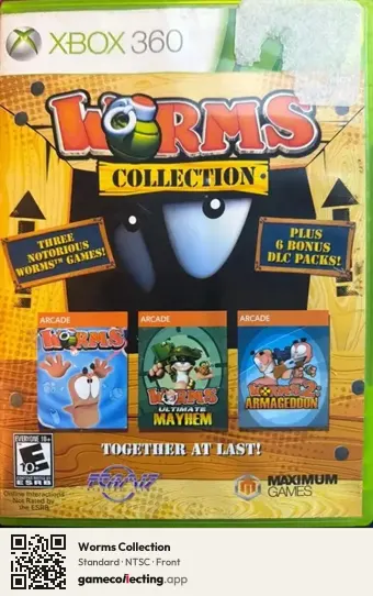 Worms Collection Xbox 360, NTSC box front