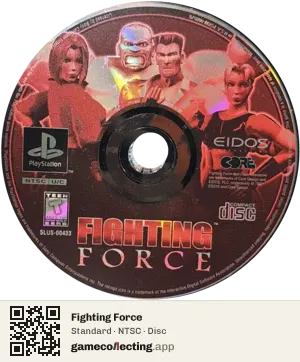 Fighting Force PlayStation, NTSC disc