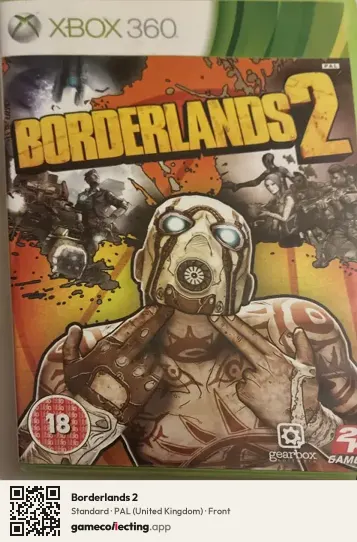 Borderlands 2 Xbox 360, United Kingdom box front