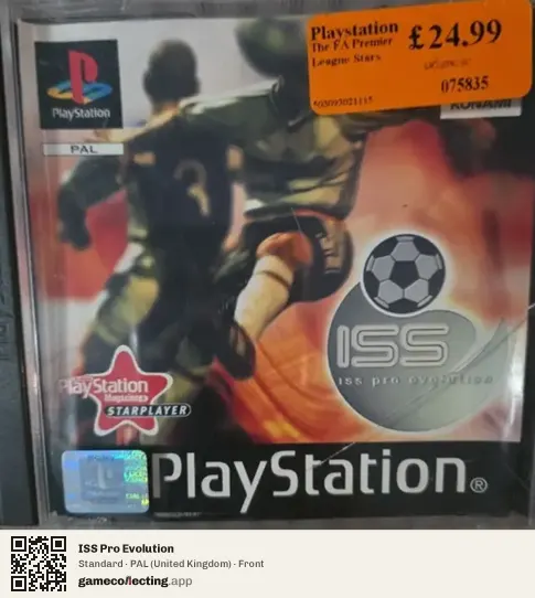ISS Pro Evolution PlayStation, United Kingdom box front