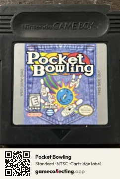 Pocket Bowling Game Boy Color, NTSC cartridge label
