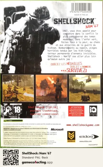 ShellShock: Nam '67 Xbox, PAL box back