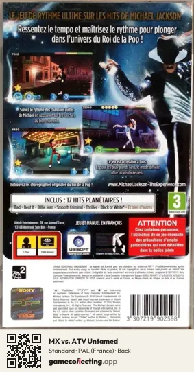 MX vs. ATV Untamed PlayStation Portable, France box back