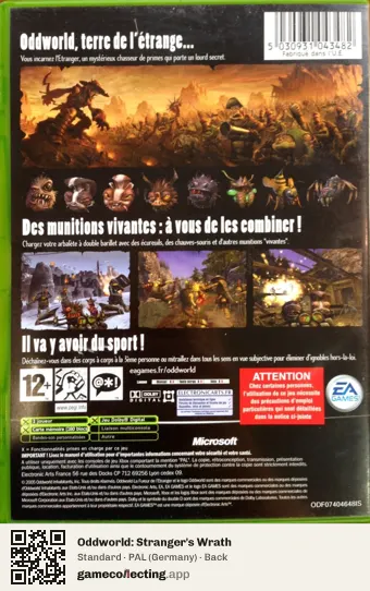 Oddworld: Stranger's Wrath Xbox, Germany box back