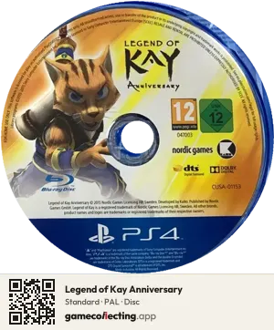 Legend of Kay Anniversary PlayStation 4, PAL disc