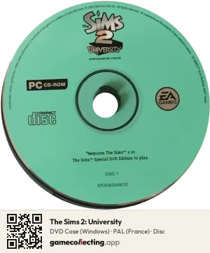 The Sims 2: University Computer, PAL disc